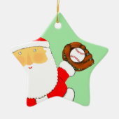 野球クリスマス陶器オーナメント セラミックオーナメント (正面)