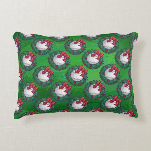野球クリスマス アクセントクッション (正面)