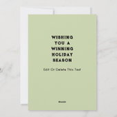 野球クリスマス シーズンカード (裏面)