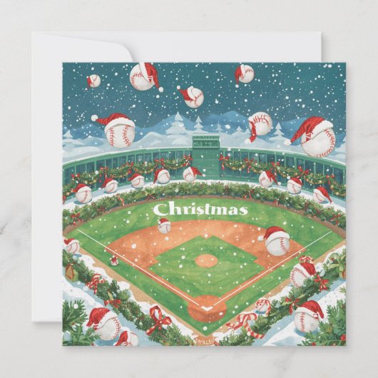 野球クリスマス シーズンカード (正面)