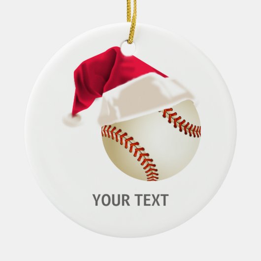 野球クリスマス セラミックオーナメント (正面)