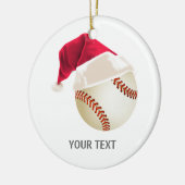 野球クリスマス セラミックオーナメント (左)