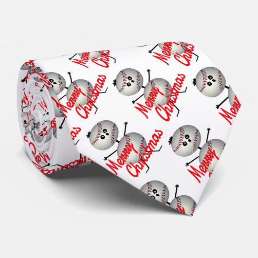 野球クリスマス ネクタイ (ロール)