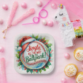 野球クリスマス ペーパープレート (パーティー)