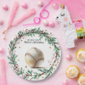 野球クリスマス ペーパープレート (パーティー)