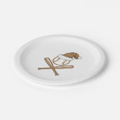 野球クリスマス ペーパープレート (アングル)