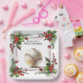 野球クリスマス ペーパープレート (パーティー)