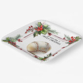 野球クリスマス ペーパープレート (傾斜あり)