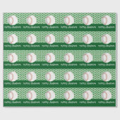 野球クリスマス ラッピングペーパー (フラット)