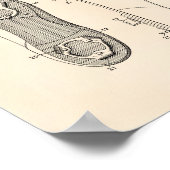 野球クレアット1928パテントアートオールドピーパー ポスター (角)