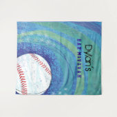 野球クレイズバーバルミツワー招待状 タペストリー (正面(横))