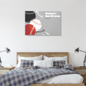 野球クールサインインキャンバスボード キャンバスプリント (インサイチュ (寝室))