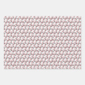 野球クールスポーツのタイル模様 ラッピングペーパーシート (正面2)