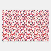 野球クールスポーツのタイル模様 ラッピングペーパーシート (正面)