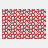 野球クールスポーツのタイル模様 ラッピングペーパーシート (正面)