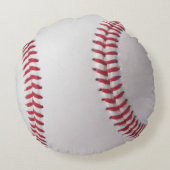 野球クールスポーツスタイリッシュボールのテクスチャパターン ラウンドクッション (裏面)
