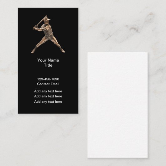 野球クールスポーツテーマ名刺 名刺 (正面/裏面)