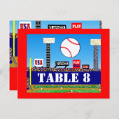 野球クールスポーツバー(ユダヤ教の)バル・ミツバーテーブル番号カード ポストカード (正面/裏面)