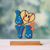 野球クールスポーツ愛好家ワードアート アクリルサイン (ニュートラル)