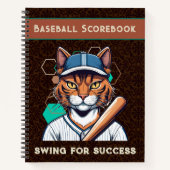 野球クール好きのコーチへのプレゼント ノートブック (正面)