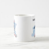 野球クール選手の振りカラフル込み コーヒーマグカップ (中央)