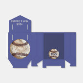 野球グッディバッグのテキストとチームカラー フェイバーボックス (折り畳みなし)