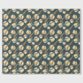 野球グランジの衝突 ラッピングペーパー (フラット)