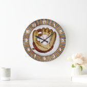 野球グローブウォールクロックスポーツ野球選手 ラージ壁時計 (ホーム)