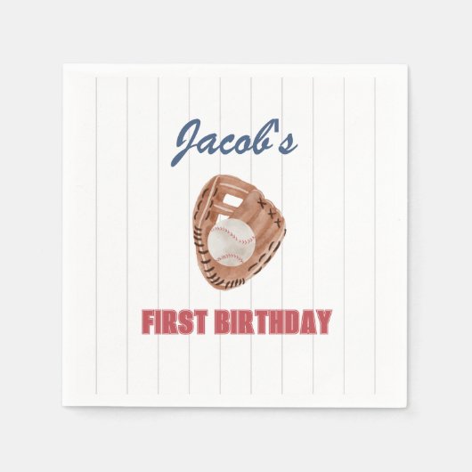 野球グローブナプキン スタンダードカクテルナプキン (正面)