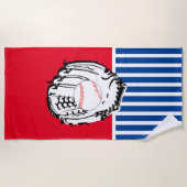 野球グローブビーチタオル ビーチタオル (正面)