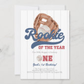 野球グローブファースト誕生日招待状 招待状 (正面)