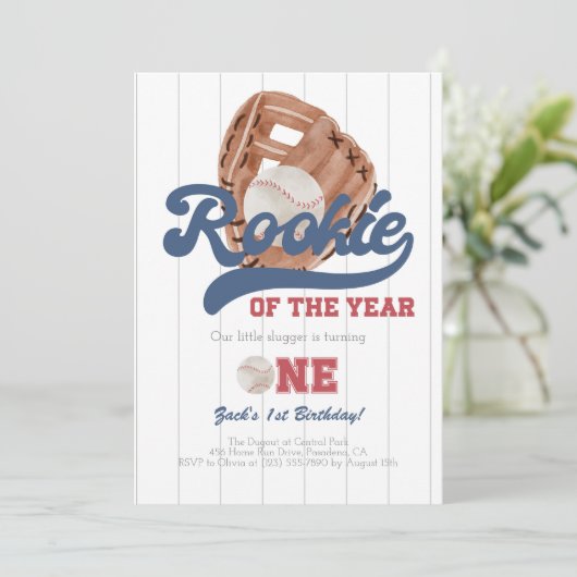 野球グローブファースト誕生日招待状 招待状 (スタンド正面)