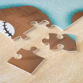 野球グローブボール&ボーイナスパターンスポーツテーマ ジグソーパズル (側面)