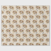 野球グローブ及びこうもり ラッピングペーパー (フラット)