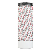 野球ゲームこうもりボールスポーツフィールド選手の名前 タンブラー (裏面)