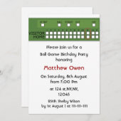 野球ゲームのスコアボード誕生日パーティーの招待状 招待状 (正面/裏面)