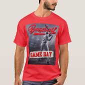 野球ゲームの日少年 Tシャツ (正面)