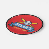 野球ゲームスポーツ子供の誕生日パーティーラウンド ペーパープレート (アングル)