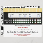 野球ゲーム 招待状 (正面/裏面)