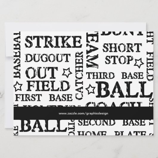 野球ゲーム 招待状 (裏面)