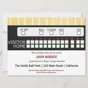 野球ゲーム 招待状