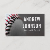 野球コーチあなたの名前チームプレーヤーを追加モダン 名刺 (正面)