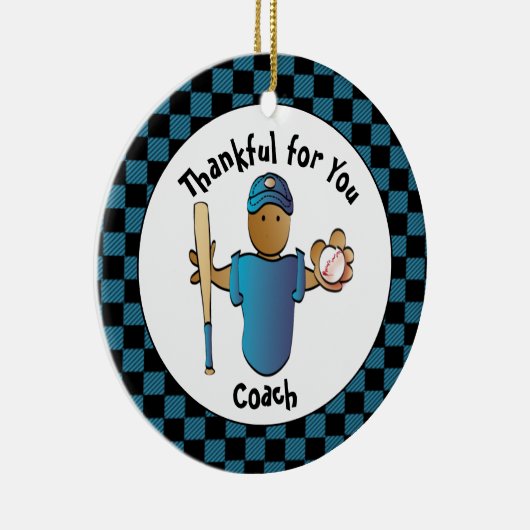 野球コーチありがとうご予算プレゼント セラミックオーナメント (右)