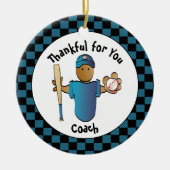 野球コーチありがとうご予算プレゼント セラミックオーナメント (正面)