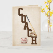 野球コーチありがとう カード (黄色い花)