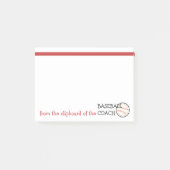 野球コーチおもしろいスポーツをテーマにしたクリップボード ポストイット (正面)