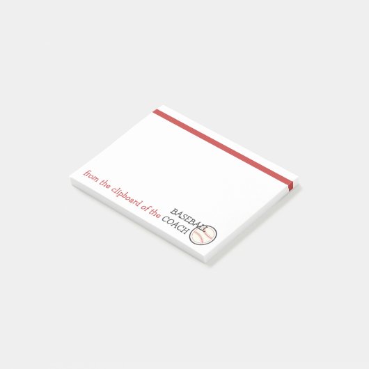 野球コーチおもしろいスポーツをテーマにしたクリップボード ポストイット (アングル)