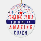 野球コーチのクリスマスツリーの装飾 セラミックオーナメント (左)