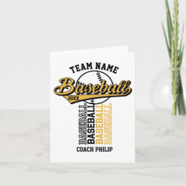 野球コーチのチームのシーズンギフト引退の終了 カード