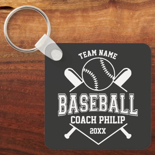 野球コーチのチーム母プレーヤーチームのギフト キーホルダー (正面)